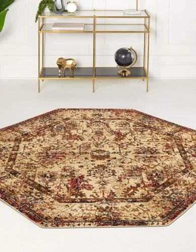 Vista 14 de Unique Loom Saturn Collection - Alfombra rectangular de iones (2 pies 2 pulgadas x 3 pies 1 pulgada, color beige crema/negro)