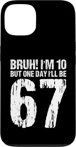 Vista 7 de Bruh I'm 10 But One-Day I'll Be 67 Retro 10th Birthday Kids Case for iPhone 17