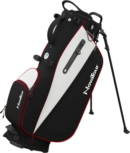Vista 8 de Bolsa de golf NovaTour con soporte - Bolsa de golf ligera con soporte y divisores de 7 vías, doble correa, bolsillo impermeable, funda aislada, asas