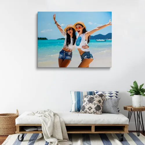 Vista 8 de Chexin Impresiones en lienzo personalizadas con tus fotos, imágenes personalizadas personalizadas para familia, boda, festival, mascota, póster, 8 x