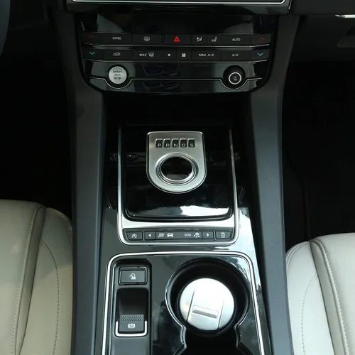 Vista 4 de YIWANG Cubierta de botón de palanca de cambios interior de coche ABS cromado para Jaguar XF XE F-PACE X761 X760 2016-2018