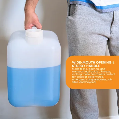 Vista 6 de Hedpak Hedpak- Carboy de plástico de 5 galones con asa, sin BPA y grado alimenticio