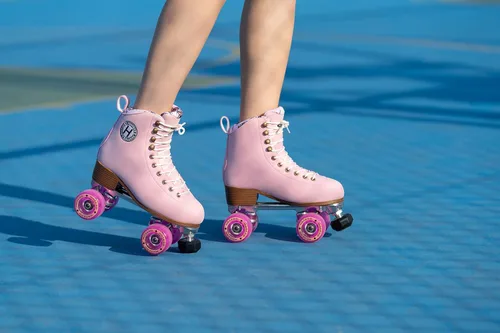 Vista 5 de Roller Skates for Women and Girls - Roller Skates for Rink, Artistic and Rhythmic Skating Indoor and Outdoor High Top Classic Double Row Skate Shoes