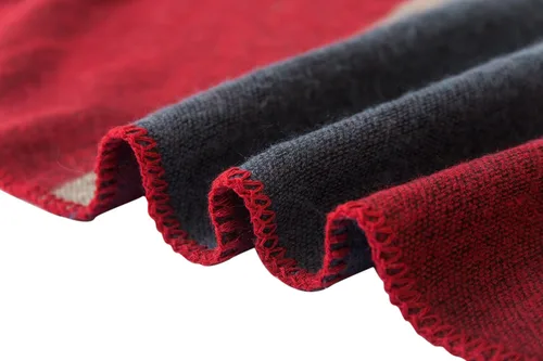 Vista 5 de EXCHIC Chal retro para mujer con parte delantera abierta, poncho para otoño e invierno