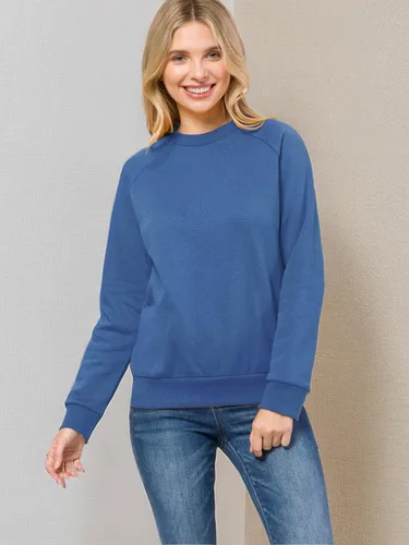 Vista 29 de MixMatchy Sudadera básica suave y cómoda de forro polar con cuello redondo para mujer