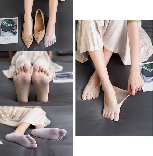 Vista 5 de 5 pares de calcetines de compresión Ortho, calcetines de yoga para mujer que no se ven