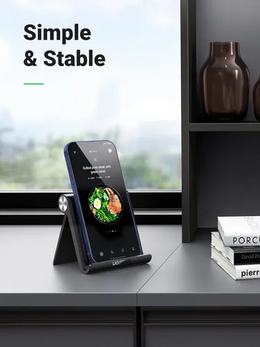 Vista 2 de UGREEN Soporte de teléfono celular para escritorio ajustable compatible con iPhone 13 12 Pro Max 11 SE XS XR 8 Plus 6 7 Galaxy Note20 S20 S10 S9 S8