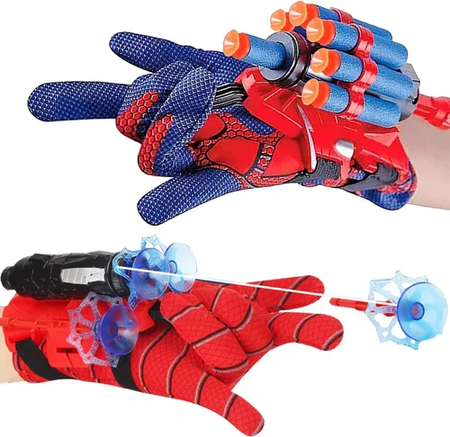 Vista 10 de 2 Piezas Lanzador de Telaraña de Muñeca - Lanzatelarañas de Alta Precisión para Cosplay, Juego de Roles y Diversión al Aire Libre - Correa