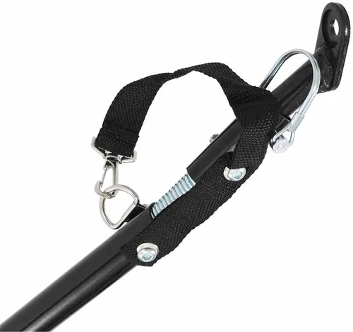 Vista 6 de vidaXL 2 en 1 remolque de bicicleta para mascotas y cochecito para correr, versátil con conversión rápida, marco de acero resistente, tela Oxford