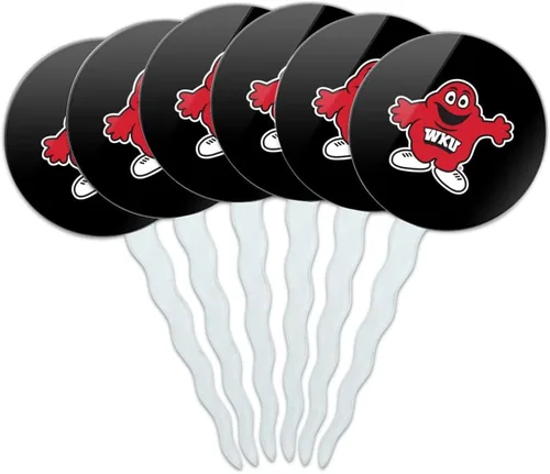 Vista 111 de Abilene Christian - Juego de 6 palillos para cupcakes con logotipo secundario