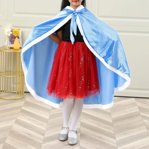 Vista 2 de Zando Capa con capucha de princesa para niñas, disfraces de Navidad, Halloween, cosplay
