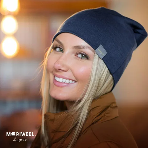 Vista 3 de MERIWOOL - Gorro unisex de lana de merino, en varios