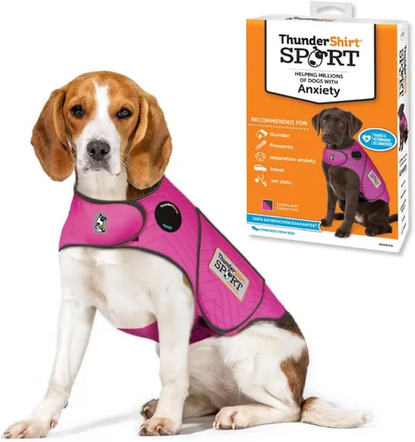 Vista 6 de Chaqueta de ansiedad deportiva para perro, Fucsia