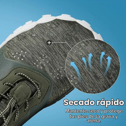 Vista 3 de NORTIV 8 Zapatos de agua para hombre Verde militar