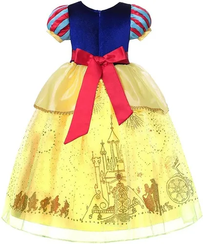 Vista 52 de HIHCBF Disfraz de princesa blanca como la nieve para niñas, cumpleaños, Navidad, Halloween, carnaval (con accesorios)