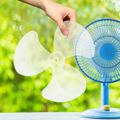 Vista 3 de Cuchillas de ventilador de mesa, hoja de plástico universal de 16 pulgadas, 3 hojas, repuesto para el hogar, pedestal de pie, ventilador blanco