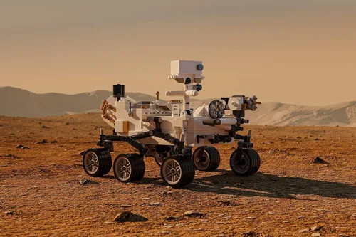 Vista 8 de Kit de Construcción de Rover de Marte de la NASA de Brick Loot – Modelo de Exploración Espacial Compatible con Lego de 603 Piezas con Helicóptero