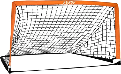 Vista 26 de Portería de fútbol portátil de 5 x 3, 6 x 4, 9 x 5 pies, para patio trasero, red de práctica de fútbol plegable con bolsa de transporte para niños