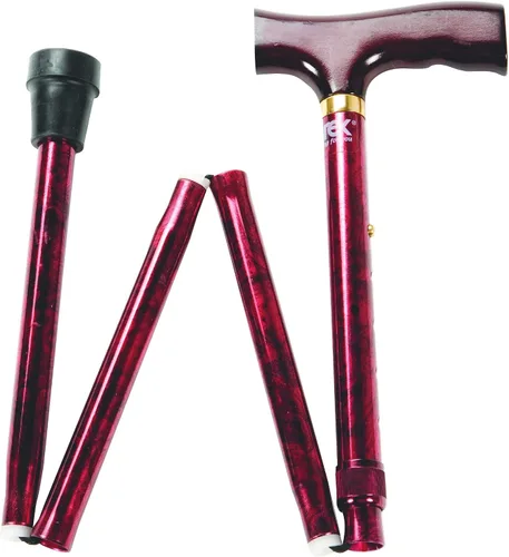 Vista 4 de Carex Health Brands Designer - Bastón plegable, color rojo