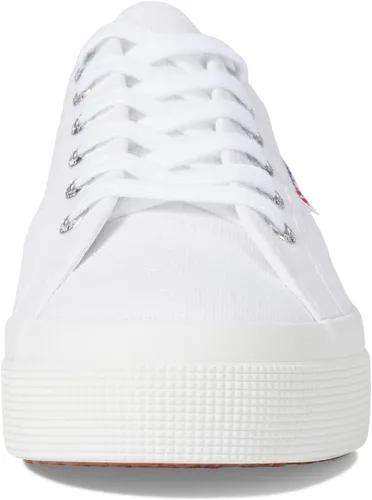 Vista 6 de SUPERGA Women's Low Lace-Up Shoes, White, 39.5 EU