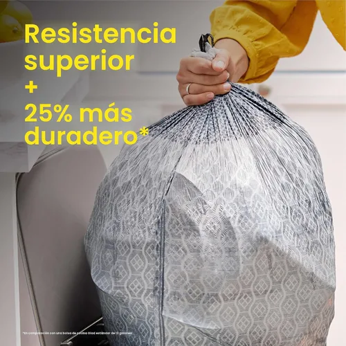 Vista 5 de Glad ForceFlex MaxStrength Bolsas de basura para cocina, 13 galones, Febreze Fresh Clean, 34 unidades (el paquete puede variar)