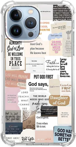 Vista 16 de Funda para Celular con Versículos de la Biblia, Colocación de Citas Cristianas de Jesús, Diseño Collage, Funda Protectora Suave de TPU de Moda