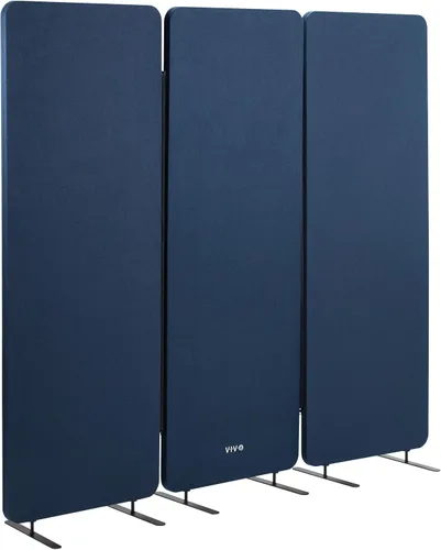 Vista 10 de VIVO Panel de privacidad independiente de 72 x 66 pulgadas, divisor de cubículo, partición acústica de pared, 3 paneles de 24 pulgadas, gris