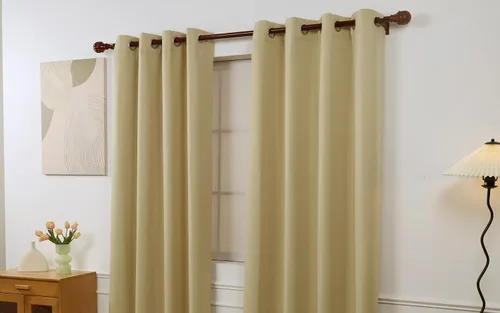 Vista 2 de INLINAS Cortinas opacas para dormitorio, aislamiento térmico, reducción de ruido, ahorro de energía, juego de 2 paneles de 52 pulgadas de ancho x 84