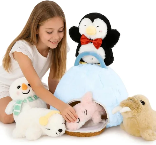 Vista 12 de Tezituor Paquete de 6 Pequeños Animales de Peluche a Granel Juguetes de Peluche, Mini Llaveros de Animales de Peluche Lindos de 6" para Niños, Mini