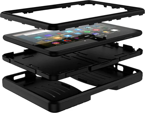 Vista 2 de EpicGadget Funda híbrida resistente para Amazon Fire HD 8 / Fire HD 8 Plus (12ª generación, lanzada en 2022) con función atril + 1 protector