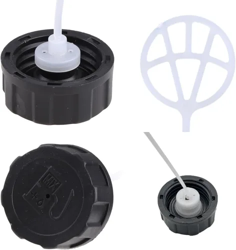 Vista 7 de Paquete de 4 tapas de combustible para desbrozadora de hilo con gas, tapa de combustible, tapas de tanque de combustible para desbrozadora de maleza