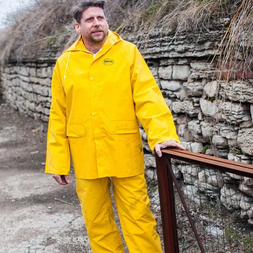 Vista 10 de Pioneer 577U Traje para lluvia de PVC, talla pequeña, color amarillo