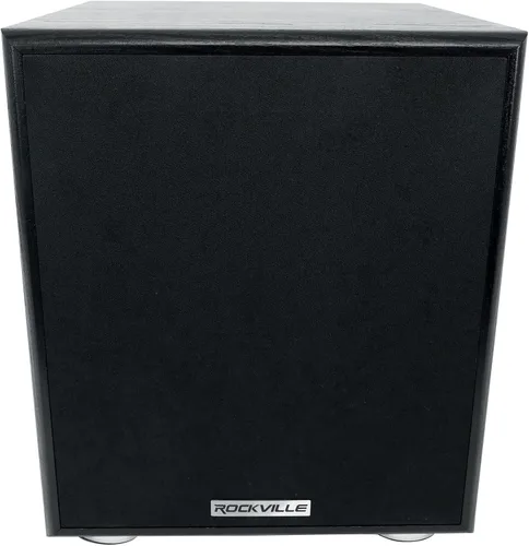 Vista 2 de Rockville Rock Shaker 6.5 Negro 200 W pico/100 W RMS amplificador eléctrico para cine en casa, Clase-D, Crossover ajustable, 20Hz-200Hz, diseño