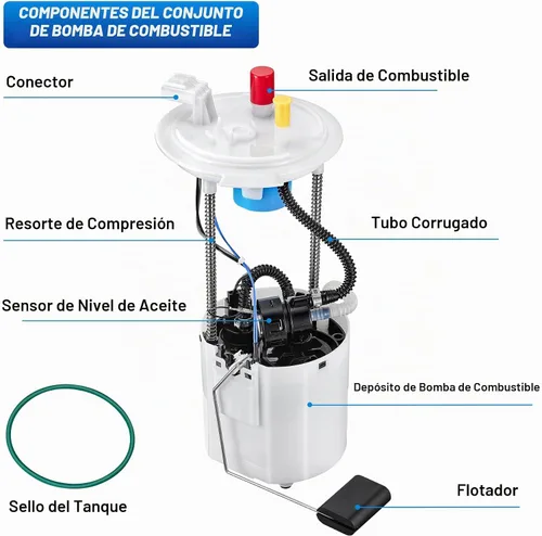 Vista 3 de Conjunto de bomba de combustible eléctrica compatible con Ford