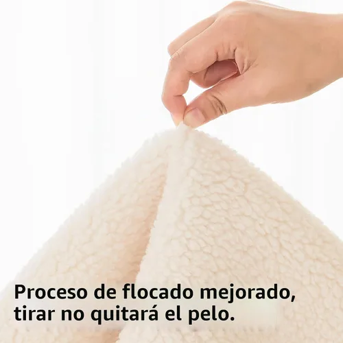 Vista 4 de Funda de sofá de forro polar sherpa, súper suave, divertida y esponjosa, funda de felpa cálida, funda antideslizante para sofá seccional, protector