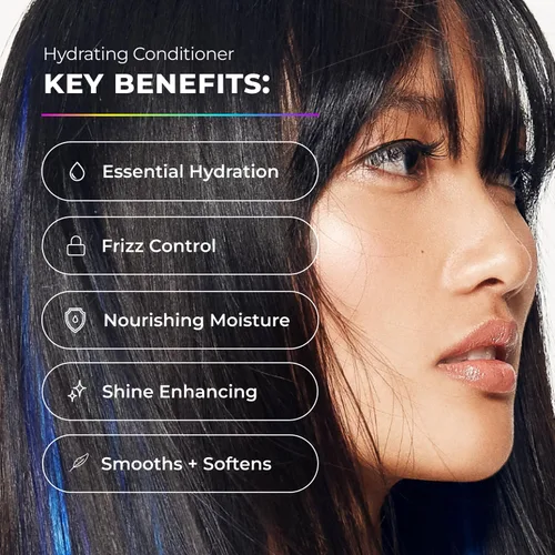 Vista 3 de XMONDO Champú hidratante Hair Hydraglow Fórmula vegana con aceite de jojoba, aceite de baobab y extracto de arándano y manzana, para bloquear