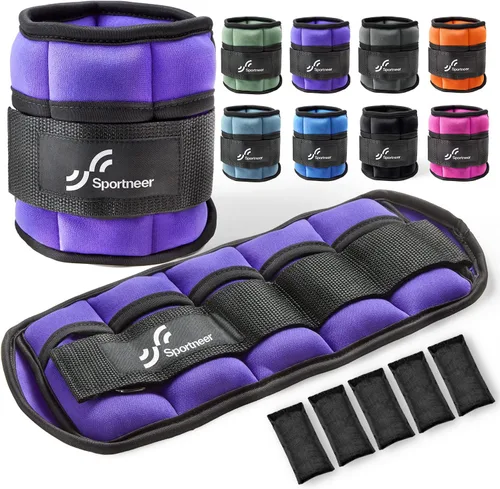 Vista 13 de Sportneer Adjustable Ankle/Wrist Weights for Men Women Kids, Weighted Leg & Cuff Strength Training for Yoga Walking Running Aerobics Gym Fitness