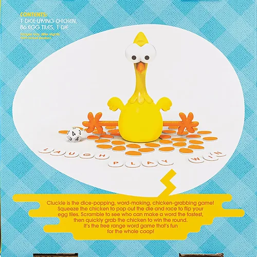 Vista 4 de Big G Creative: Cluckle Free Range - Juego de palabras para 2 a 6 jugadores, a partir de 7 años, 15 minutos, multicolor