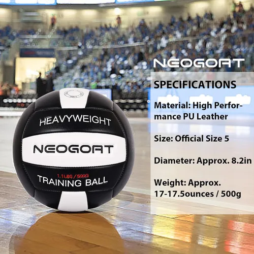 Vista 8 de 1.1LBS Weighted Heavy Volleyball For Setters Serve Trainer Setter Weighted Volleyball Training Equipment Size 5 Soft PU Leather, Durable for