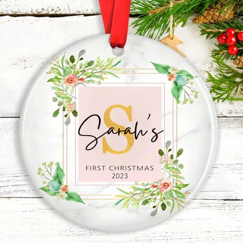 Vista 17 de Adornos de Navidad personalizados para camión volquete, adorno personalizado para bebé, adornos para árbol de Navidad para niños, adornos de camión