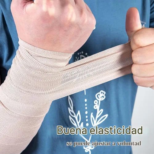 Vista 4 de OBTANIM 6 rollos de vendaje elástico con 12 clips adicionales, cinta elástica de compresión de 6 pulgadas x 15 pies para médicos, deportes