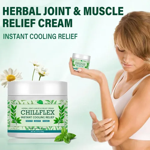 Vista 4 de CHILLFLEX - Crema calmante de mentol, actividades articulares en todo el cuerpo, crema de alivio instantáneo para músculos, espalda, cuello, lumbares