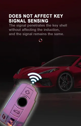 Vista 5 de ontto Funda para llavero de automóvil de TPU protección completa para BMW 1 3 5 Series E90 E92 E93 X5 X6 Z4 E91 Smart Remote Purple