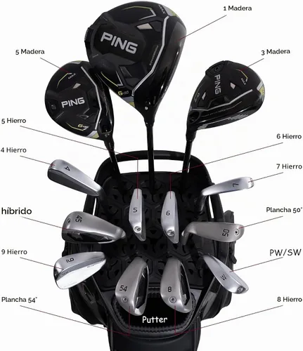 Vista 2 de ASK ECHO Bolsa de Carrito de Golf Silenciosa con Divisores de Longitud Completa de 15 Compartimentos SLC-130LE Negro