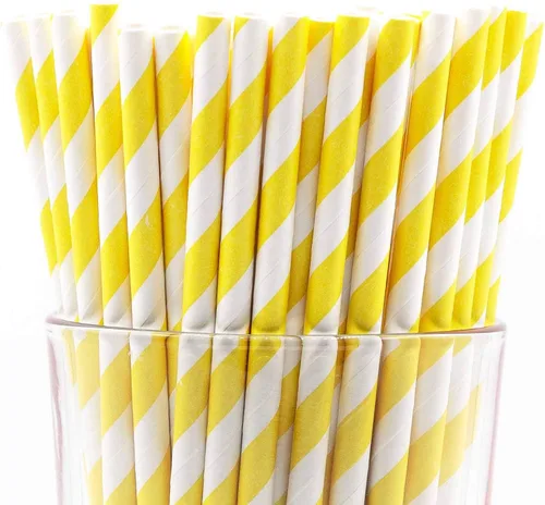 Vista 11 de Paquete de 300 pajitas de papel biodegradables de 4 capas de espirales azul cielo (compostables, no tóxicas, sin BPA)