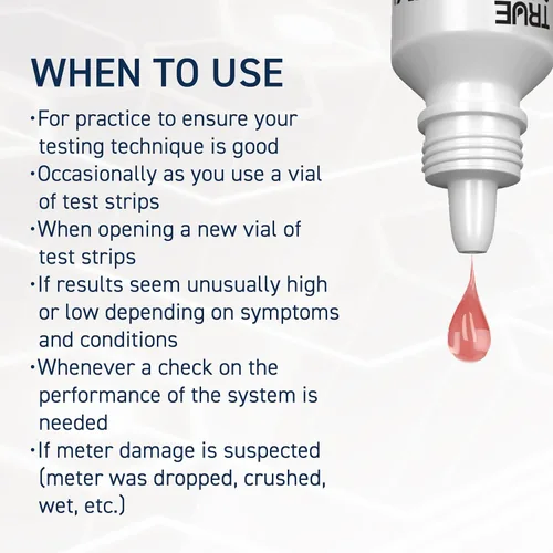 Vista 5 de True Metrix Solución de control Nivel 1, 3 mL Solution for Use with TRUE METRIX Blood Glucose Test Strips and Meter, Use to Confirm Glucose