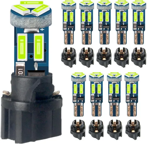 Vista 8 de Bombilla LED de alto brillo azul profundo T5 37 74 PC74 PC37 con enchufe de bloqueo giratorio para panel de instrumentos, luz en racimo y luz