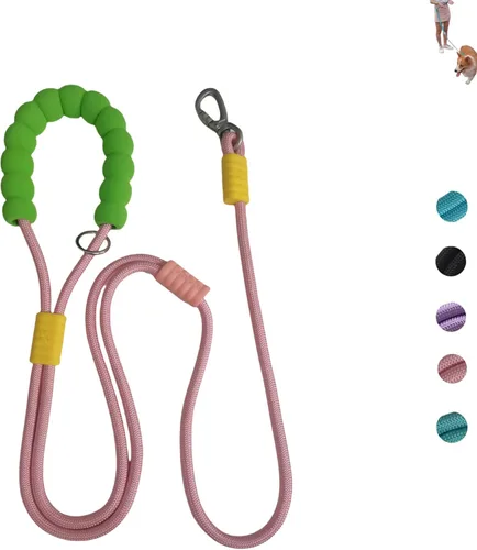 Vista 12 de Correa de perro manos libres, cintura elástica ajustable y correa cruzada con mango cómodo, cuerda de nailon resistente para perros pequeños a Negro