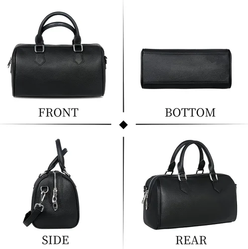 Vista 5 de HESHE Bolsos de cuero con asa superior para mujer, bolsos de cuero, bolso de mano, bolso de hombro, bolso cruzado de diseñador