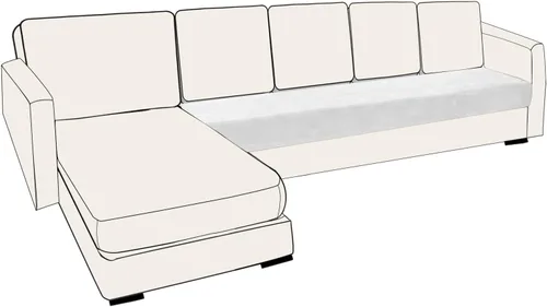 Vista 38 de Funda de cojín elástica para sofá, funda de cojín individual de repuesto, funda de cojín de terciopelo (beige, 1 plaza)